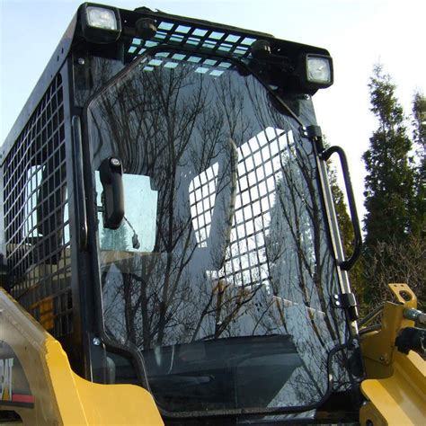 caterpillar skid steer cab enclosure|caterpillar cabin door enclosure.